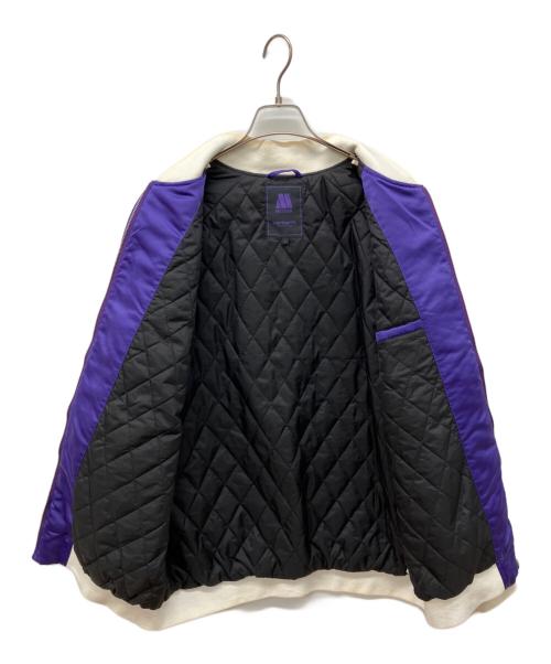 CarHartt（カーハート）CarHartt (カーハート) MOTOWN VARSITY JACKET　モータウン・ヴァーシティ・ジャケット　スタジャン パープル サイズ:ＸＬの古着・服飾アイテム