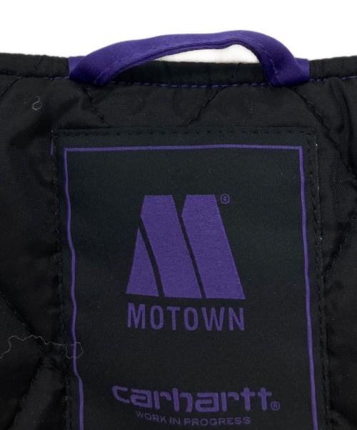 CarHartt（カーハート）CarHartt (カーハート) MOTOWN VARSITY JACKET　モータウン・ヴァーシティ・ジャケット　スタジャン パープル サイズ:ＸＬの古着・服飾アイテム