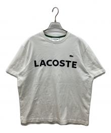 LACOSTE（ラコステ）の古着「ヘビーウェイトブランドネームロゴTシャツ」｜ホワイト