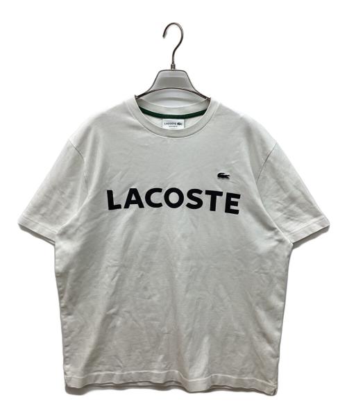 LACOSTE（ラコステ）LACOSTE (ラコステ) ヘビーウェイトブランドネームロゴTシャツ ホワイト サイズ:5の古着・服飾アイテム
