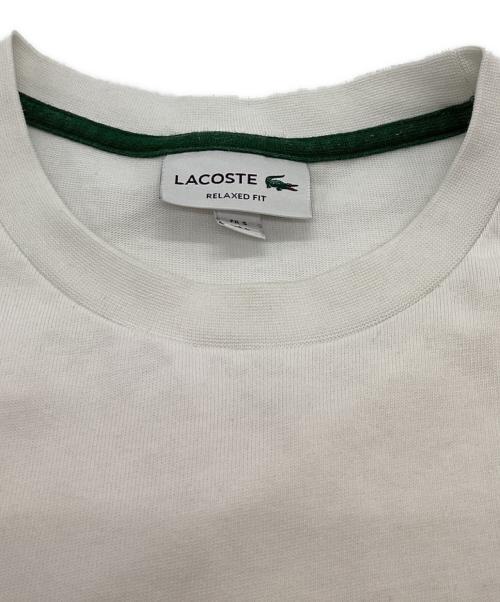 LACOSTE（ラコステ）LACOSTE (ラコステ) ヘビーウェイトブランドネームロゴTシャツ ホワイト サイズ:5の古着・服飾アイテム