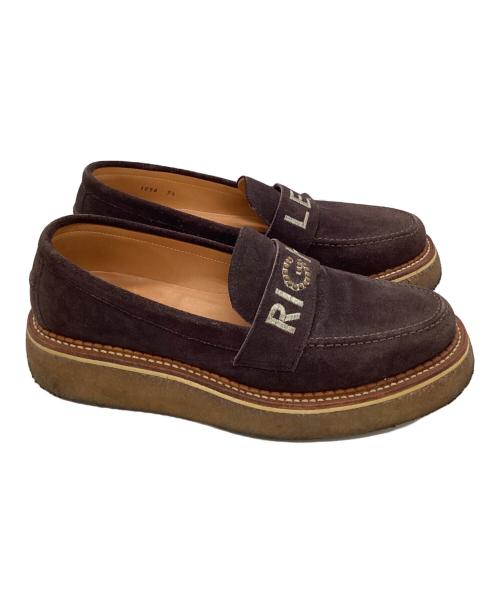 KIDS LOVE GAITE（キッズラブゲイト）KIDS LOVE GAITE (キッズラブゲイト) RIGHT LEFT スエードローファー ブラウン サイズ:7 1/2の古着・服飾アイテム