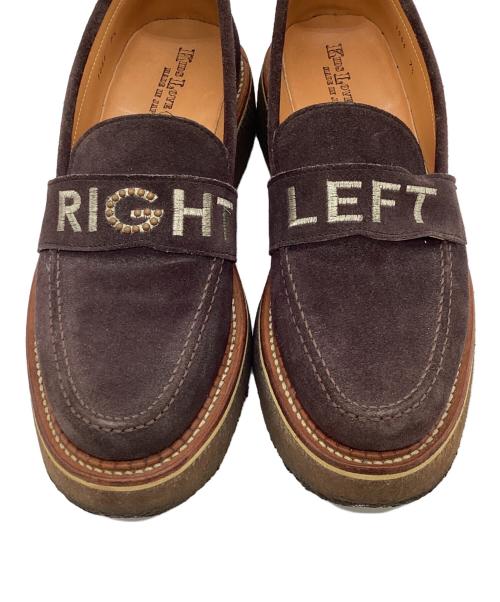 KIDS LOVE GAITE（キッズラブゲイト）KIDS LOVE GAITE (キッズラブゲイト) RIGHT LEFT スエードローファー ブラウン サイズ:7 1/2の古着・服飾アイテム