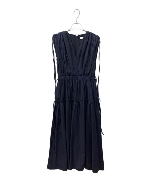 CELFORD（セルフォード）CELFORD (セルフォード) カシュクールリボンノースリーブワンピース ネイビー サイズ:36の古着・服飾アイテム