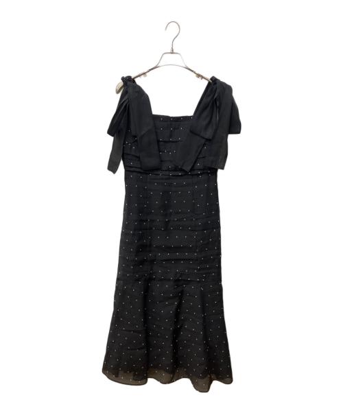 CELFORD（セルフォード）CELFORD (セルフォード) MIKA (ミカ) ショルダーリボン2wayワンピース ブラック サイズ:38の古着・服飾アイテム