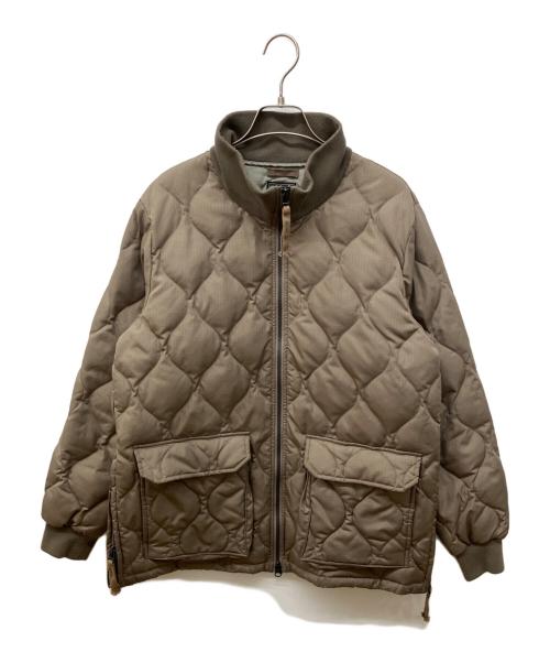 TAION（タイオン）TAION (タイオン) MILITARY LIB HI NECK DOWN JKT ブラウン サイズ:XLの古着・服飾アイテム