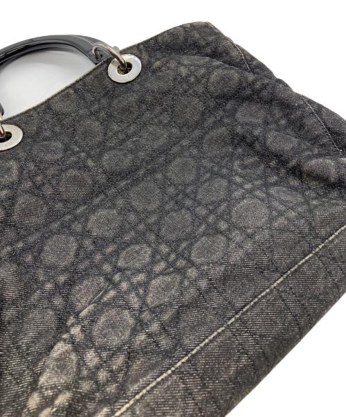 Christian Dior（クリスチャン ディオール）Christian Dior (クリスチャン ディオール) デニムカナージュキルティングラージハンドバッグ ブラックの古着・服飾アイテム