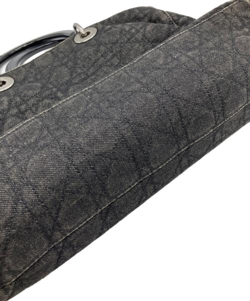 Christian Dior（クリスチャン ディオール）Christian Dior (クリスチャン ディオール) デニムカナージュキルティングラージハンドバッグ ブラックの古着・服飾アイテム
