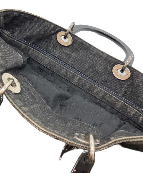 Christian Dior（クリスチャン ディオール）Christian Dior (クリスチャン ディオール) デニムカナージュキルティングラージハンドバッグ ブラックの古着・服飾アイテム