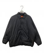 UNIVERSAL OVERALLユニバーサルオーバーオール）の古着「PADDING COACH JACKET　パディング コーチ ジャケット」｜ブラック