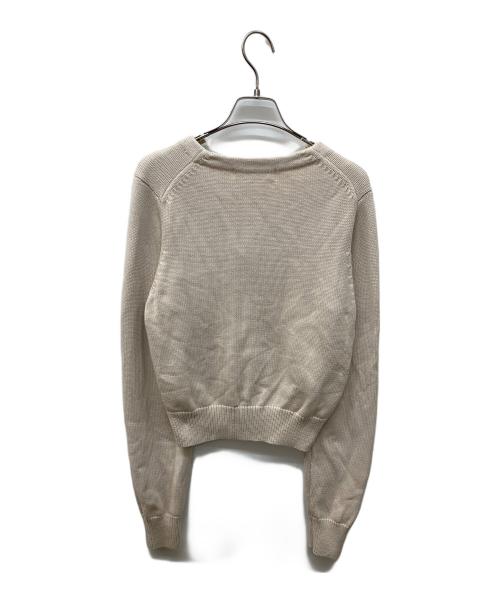 HER LIP TO（ハーリップトゥ）HER LIP TO (ハーリップトゥ) Be Mine Emblem Knit Cardigan　ビー マイン エンブレム ニット カーディガン ベージュ サイズ:FREEの古着・服飾アイテム