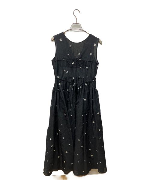 eimy istoire（エイミーイストワール）eimy istoire (エイミーイストワール) GYPSOPHILE DRESS　ジプソフィル・ドレス　ノースリーブワンピース ブラック サイズ:38の古着・服飾アイテム