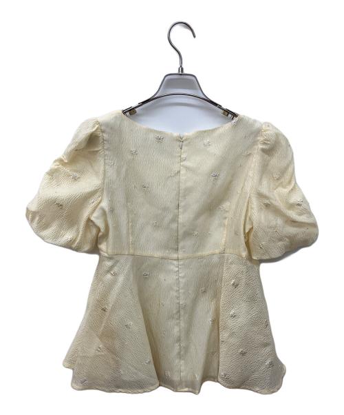 CELFORD（セルフォード）CELFORD (セルフォード) 小花ジャガードペプラムブラウス イエロー サイズ:38の古着・服飾アイテム