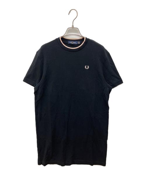 FRED PERRY（フレッドペリー）FRED PERRY (フレッドペリー) Tipped Pique T-Shirt Dress　ティップト ピケ Tシャツ ドレス ブラック サイズ:UK10の古着・服飾アイテム