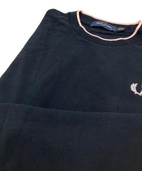 FRED PERRY（フレッドペリー）FRED PERRY (フレッドペリー) Tipped Pique T-Shirt Dress　ティップト ピケ Tシャツ ドレス ブラック サイズ:UK10の古着・服飾アイテム