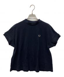 FRED PERRY（フレッドペリー）の古着「レース テープ ピケ Tシャツ」｜ネイビー
