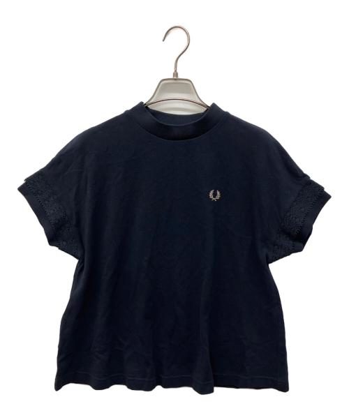 FRED PERRY（フレッドペリー）FRED PERRY (フレッドペリー) レース テープ ピケ Tシャツ ネイビー サイズ:UK10の古着・服飾アイテム