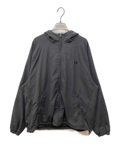 FRED PERRY（フレッドペリー）FRED PERRY (フレッドペリー) HOODED SHELL JACKET　フーデッド・シェル・ジャケット ブラック サイズ:XLの古着・服飾アイテム