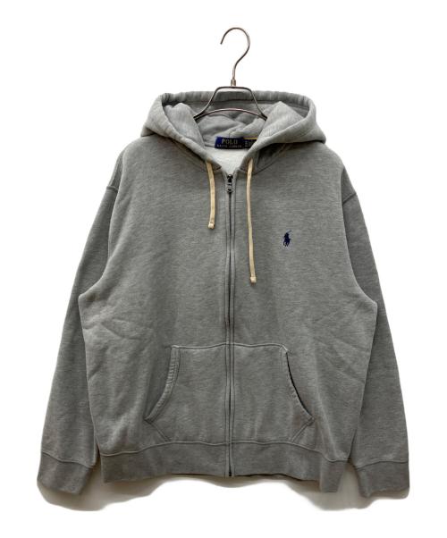 POLO RALPH LAUREN（ポロ・ラルフローレン）POLO RALPH LAUREN (ポロ・ラルフローレン) 裏起毛ジップパーカー グレー サイズ:XLの古着・服飾アイテム