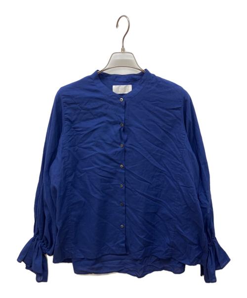 filcasane（フィルカサネ）filcasane (フィルカサネ) オーガニックコットンバンドカラーシャツ ネイビー サイズ:不明の古着・服飾アイテム