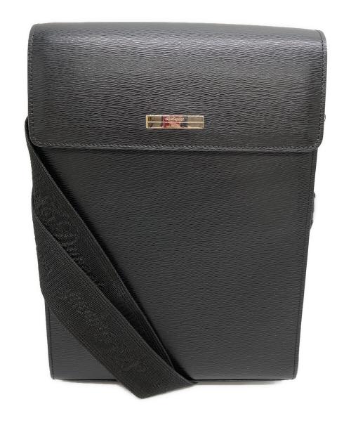 S.T.Dupont（エス・テー・デュポン）S.T.Dupont (エス・テー・デュポン) レザーショルダーバッグ ブラックの古着・服飾アイテム