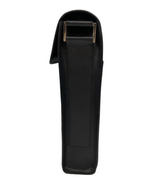S.T.Dupont（エス・テー・デュポン）S.T.Dupont (エス・テー・デュポン) レザーショルダーバッグ ブラックの古着・服飾アイテム