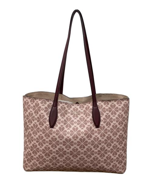 Kate Spade（ケイトスペード）Kate Spade (ケイトスペード) オール デイ スペード フラワー コーテッド キャンバス ラージ トート ピンクの古着・服飾アイテム