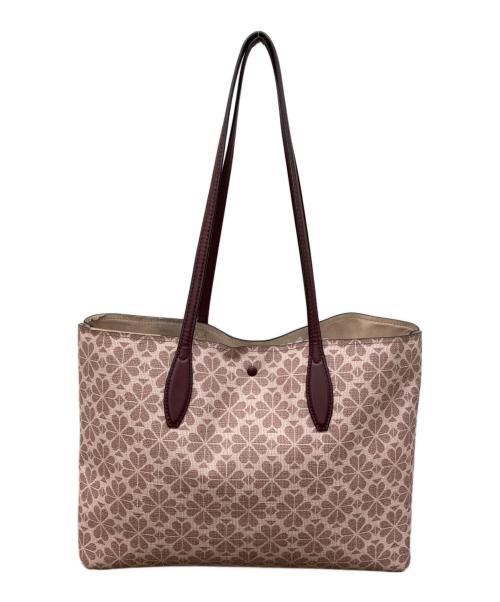 Kate Spade（ケイトスペード）Kate Spade (ケイトスペード) オール デイ スペード フラワー コーテッド キャンバス ラージ トート ピンクの古着・服飾アイテム