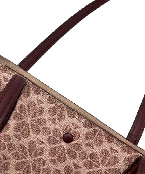 Kate Spade（ケイトスペード）Kate Spade (ケイトスペード) オール デイ スペード フラワー コーテッド キャンバス ラージ トート ピンクの古着・服飾アイテム
