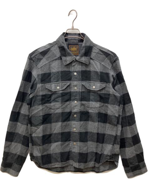 KADOYA（カドヤ）KADOYA (カドヤ) チェックシャツ グレー サイズ:3Lの古着・服飾アイテム