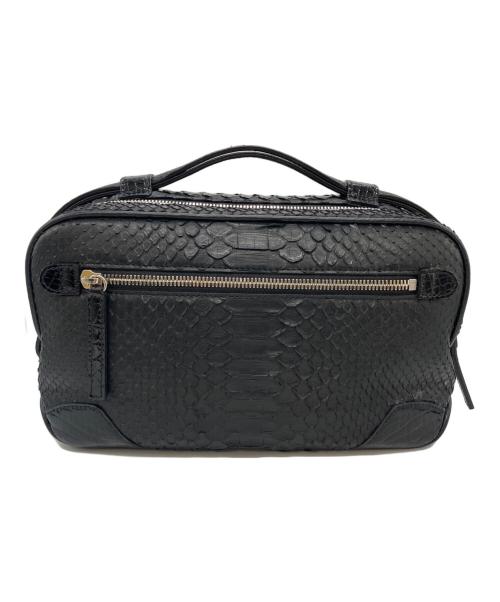 池田工芸/IKEDA Kohgei（イケダコウゲイ）池田工芸/IKEDA Kohgei (イケダコウゲイ) Crocodile Python BuddyBostonBag ブラックの古着・服飾アイテム