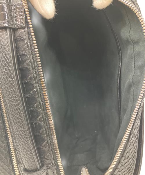 池田工芸/IKEDA Kohgei（イケダコウゲイ）池田工芸/IKEDA Kohgei (イケダコウゲイ) Crocodile Python BuddyBostonBag ブラックの古着・服飾アイテム