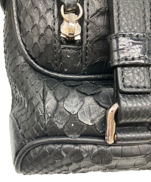 池田工芸/IKEDA Kohgei（イケダコウゲイ）池田工芸/IKEDA Kohgei (イケダコウゲイ) Crocodile Python BuddyBostonBag ブラックの古着・服飾アイテム