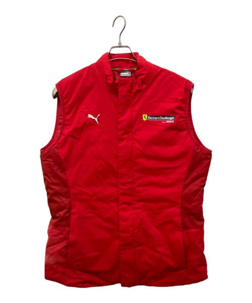 PUMA（プーマ）PUMA (プーマ) Ferrari (フェラーリ) 中綿ベスト レッド サイズ:US:L 未使用品の古着・服飾アイテム