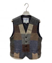 Harris Tweed（ハリスツイード）の古着「パッチワークベスト」｜グレー