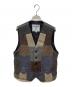 Harris Tweed（ハリスツイード）の古着「パッチワークベスト」｜グレー