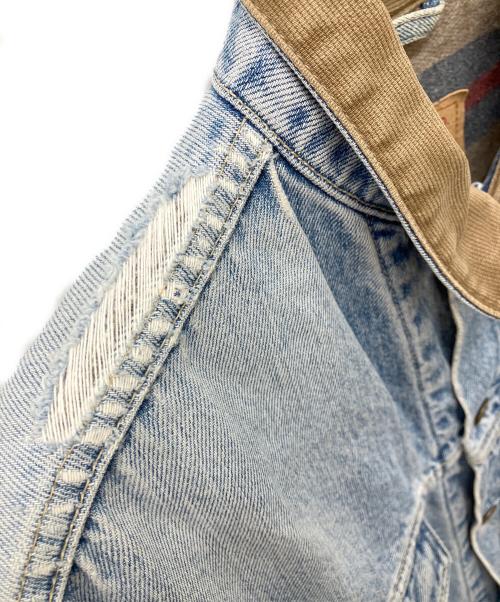 LEVI'S（リーバイス）LEVI'S (リーバイス) 90's襟コーデュロイデニムジャケット インディゴ サイズ:Mの古着・服飾アイテム