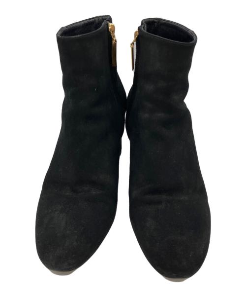 Saint Laurent Paris（サンローランパリ）Saint Laurent Paris (サンローランパリ) ワンポイントロゴスエードショートブーツ ブラック サイズ:38の古着・服飾アイテム