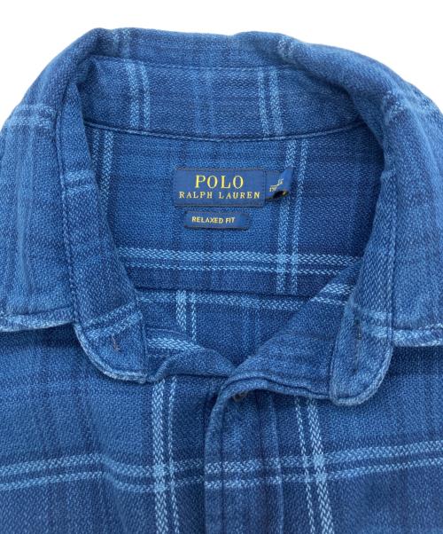 RALPH LAUREN（ラルフローレン）RALPH LAUREN (ラルフローレン) チェックシャツ ネイビー サイズ:Lの古着・服飾アイテム