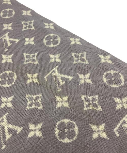 LOUIS VUITTON（ルイ ヴィトン）LOUIS VUITTON (ルイ ヴィトン) カシミヤシルクストール パープル×アイボリーの古着・服飾アイテム