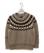 BATONERバトナ―）の古着「NORDIC CREW NECK」｜ベージュ
