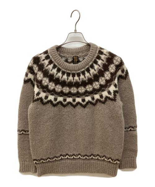 BATONER（バトナ―）BATONER (バトナ―) NORDIC CREW NECK ベージュ サイズ:2の古着・服飾アイテム