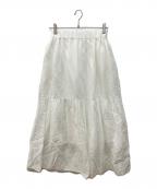 SACRAサクラ）の古着「RAMIE LAWN SKIRT」｜ホワイト