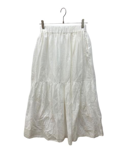 SACRA（サクラ）SACRA (サクラ) RAMIE LAWN SKIRT ホワイト サイズ:38の古着・服飾アイテム