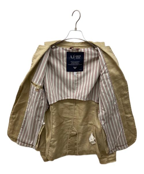 ARMANI JEANS（アルマーニジーンズ）ARMANI JEANS (アルマーニジーンズ) 2Bテーラードジャケット ベージュ サイズ:44の古着・服飾アイテム