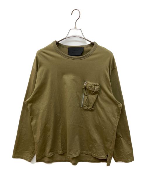 Onitsuka Tiger（オニツカタイガー）Onitsuka Tiger (オニツカタイガー) NICK WOOSTER (ニックウースター) ロングスリーブTシャツ カーキ サイズ:XLの古着・服飾アイテム