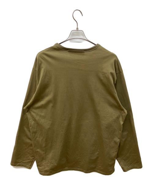 Onitsuka Tiger（オニツカタイガー）Onitsuka Tiger (オニツカタイガー) NICK WOOSTER (ニックウースター) ロングスリーブTシャツ カーキ サイズ:XLの古着・服飾アイテム