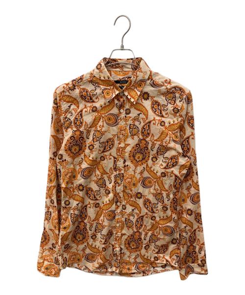 GUCCI（グッチ）GUCCI (グッチ) ペイズリー柄シャツ オレンジ サイズ:40 15 3/4の古着・服飾アイテム