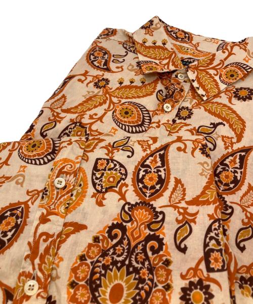 GUCCI（グッチ）GUCCI (グッチ) ペイズリー柄シャツ オレンジ サイズ:40 15 3/4の古着・服飾アイテム