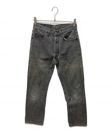 LEVI'S（リーバイス）の古着「501後染めブラックデニムパンツ」｜ブラック